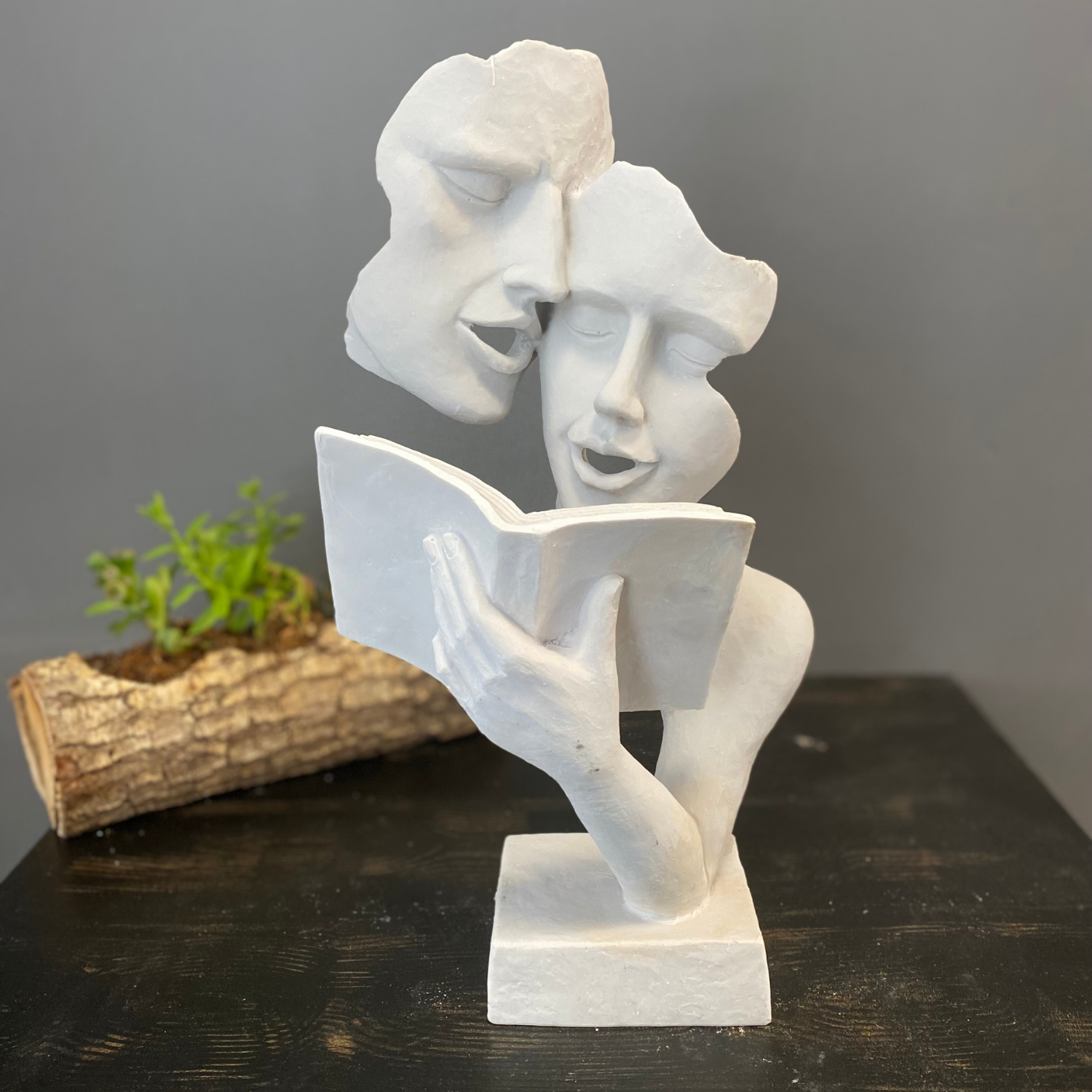 Kitap Okuyan Çift Mask