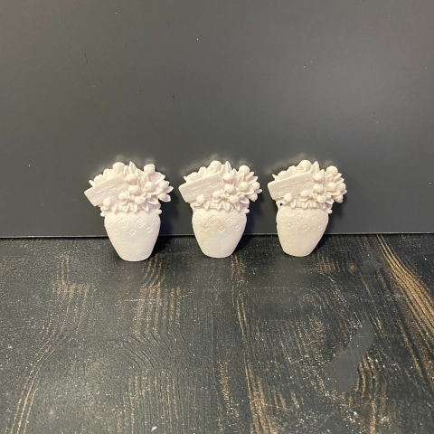 MGN 007 3'lü Küçük Çiçek Saksı Magnet