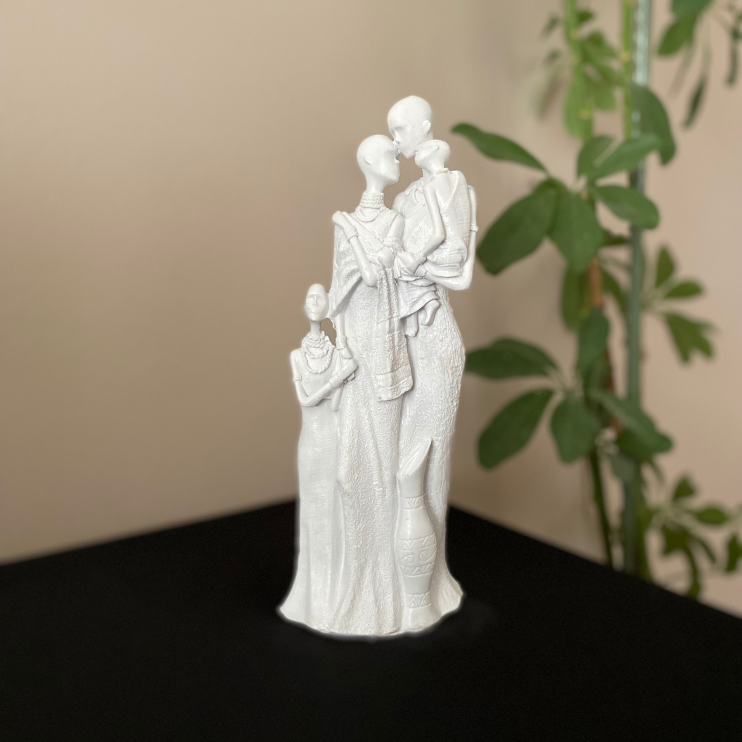 4'lü Afrikalı Siyahi Aile