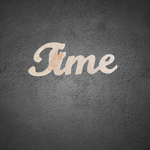 Time Ahşap Yazı