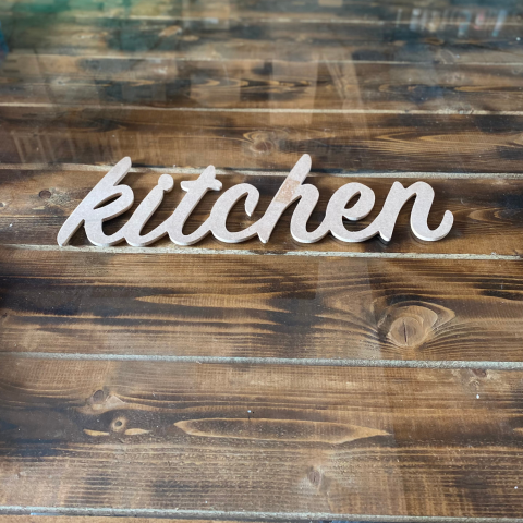 Kitchen Ahşap Büyük Yazı