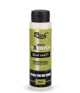 High Gloss Su Bazlı Yarımat Vernik 500 cc