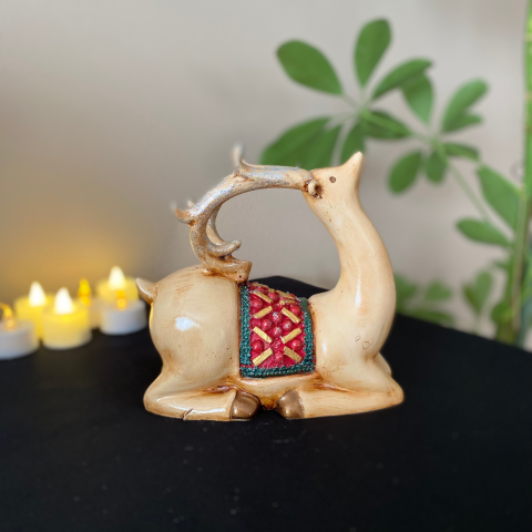 Yılbaşı Heybeli Geyik Biblo