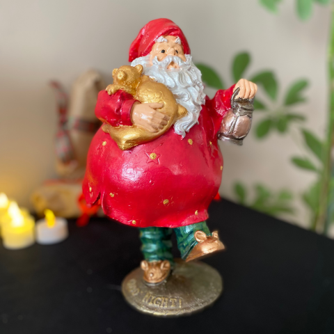 Yılbaşı Dekoru Sallanan Noel Baba Biblo
