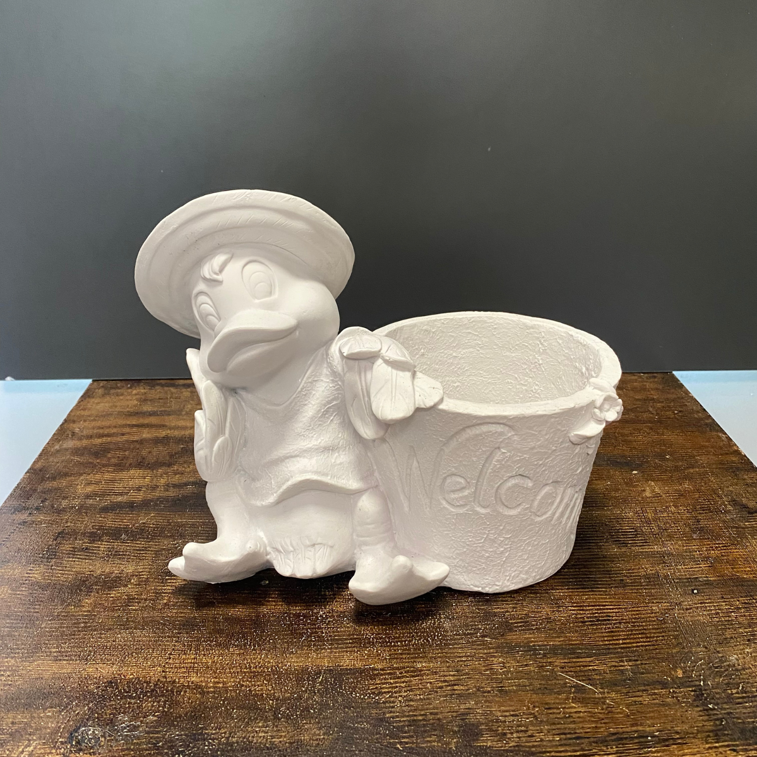 Bahçe Dekoru Welcome Saksılı Erkek Ördek