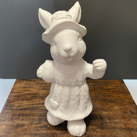 Fener Tutan Kadın Tavşan Bahçe Dekoru