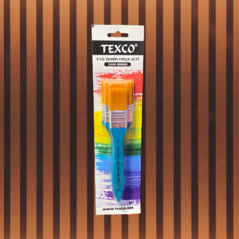 Texco 3'lü Zemin Set Fırça Turkuaz