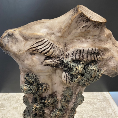 Göğsü Kartallı Erkek Tors Heykel