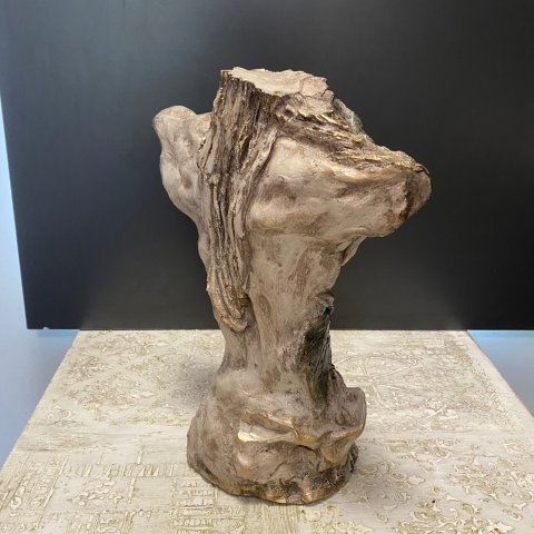 Çiçekli Kadın Tors Heykel