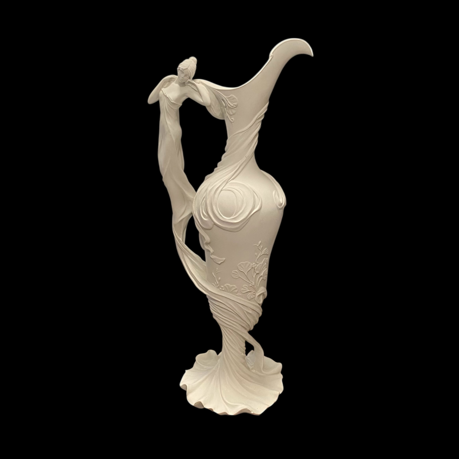 Kadın İbrik Vazo Ham Polyester Obje