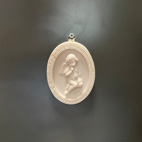 Parmak Dudakta Melek Oval Pano