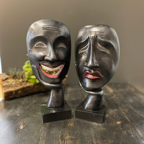 Gülen ve Üzgün Ağlayan Mask