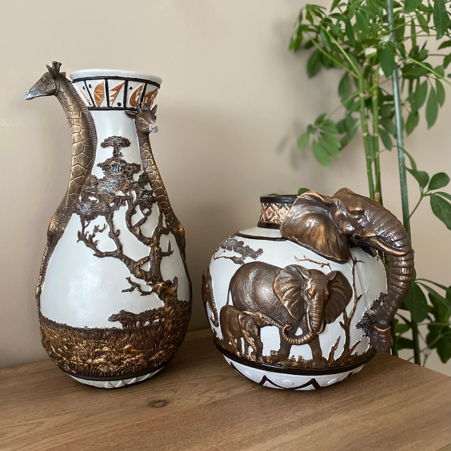 Filli ve Zürafalı Vazo Set