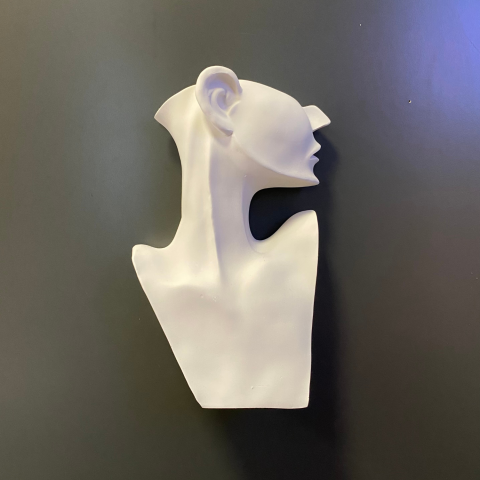 Soyut Yarım Kadın Büst Duvar