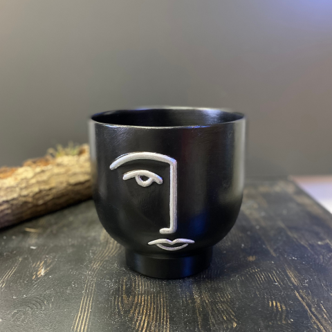 Kısa Yüz Seramik Vazo Saksı