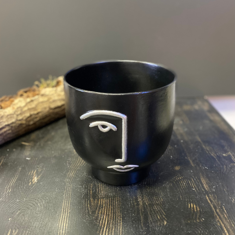 Kısa Yüz Seramik Vazo Saksı