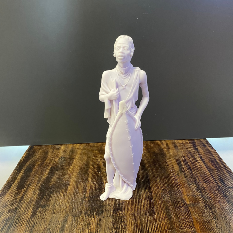 Kalkanlı Afrikalı Ham Polyester Obje