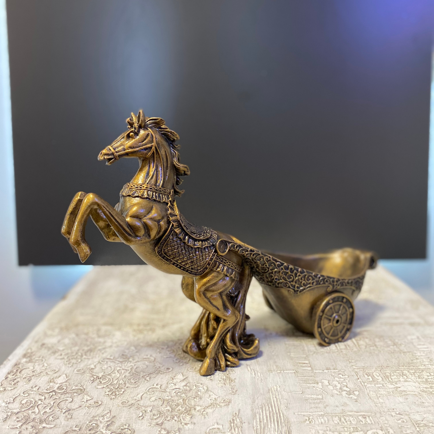 Kızaklı Şahlanan At Şişe Tutucu Şaraplık