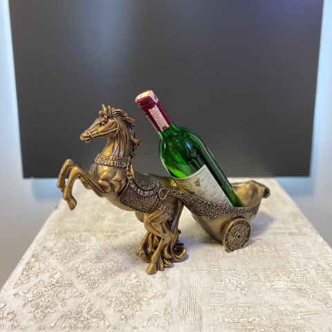 Kızaklı Şahlanan At Şişe Tutucu Şaraplık