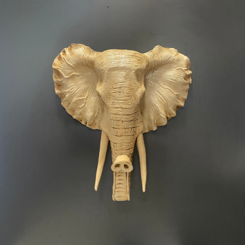 Duvar Dekoru Büyük Fil Büst