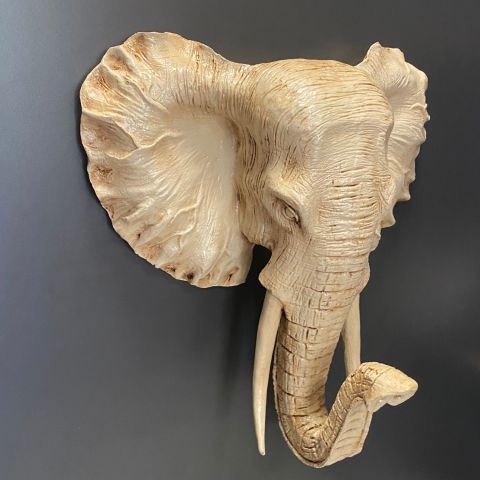 Duvar Dekoru Büyük Fil Büst