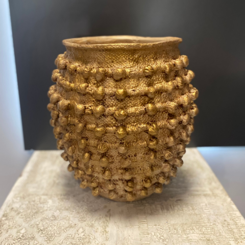 Noktalı Büyük Polyester Saksı