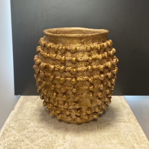 Noktalı Büyük Polyester Saksı