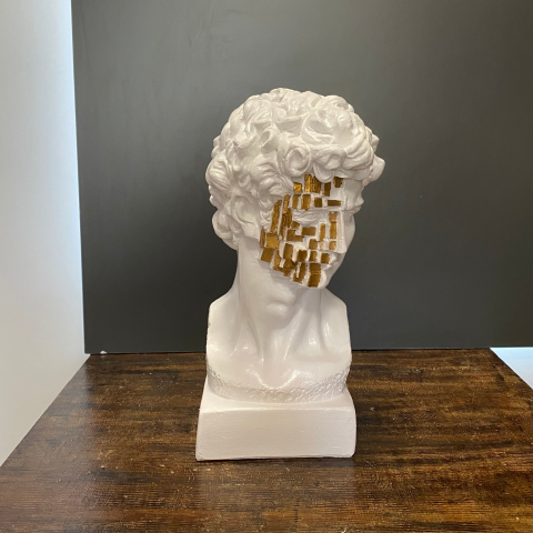 Davud Taşlı Mozaik Yüz Antik Büst