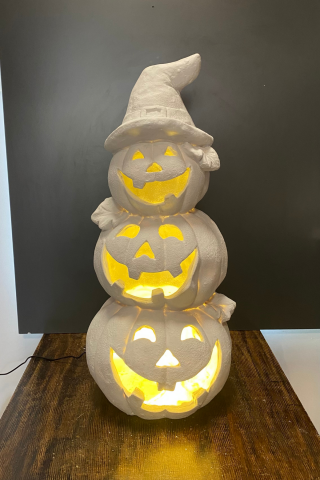 Üst Üste 3'lü Işıklı Kabak