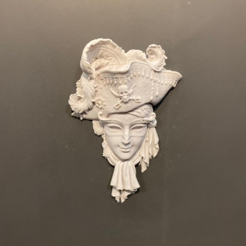 Korsan Şapkalı Kadın Duvar Mask