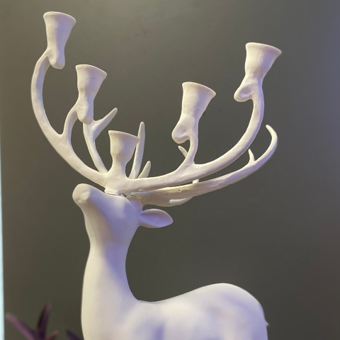 5 Mumluklu Geyik Şamdan