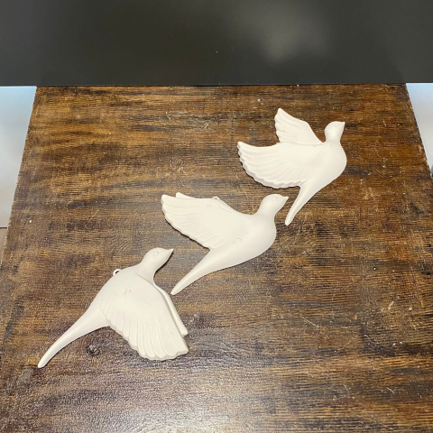 3'lü Kuş Duvar Dekoru